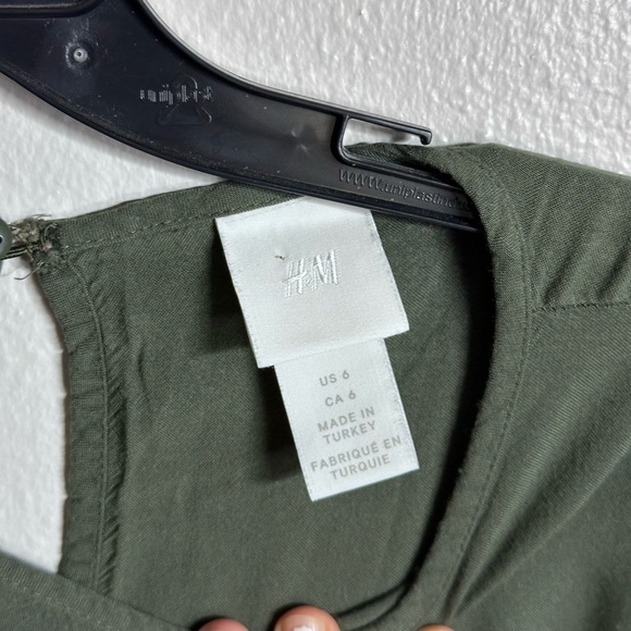 H&M Women Dark green Formal blouse top size 6 - Picture 2 of 6